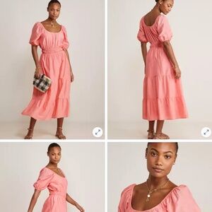 Vineyard Vines Coral Pink Tiered Maxi Dress Sz S NWT $248